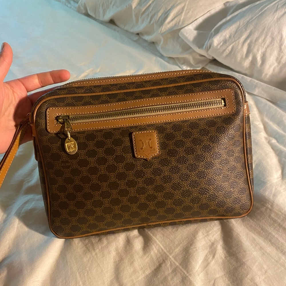 Celine Triomphe Macadam Toiletry Pouch - image 1